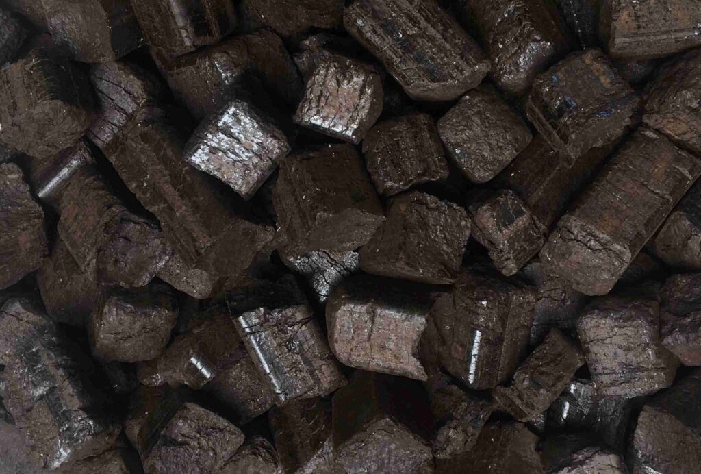 Torrefied briquettes or black pellets from forest waste