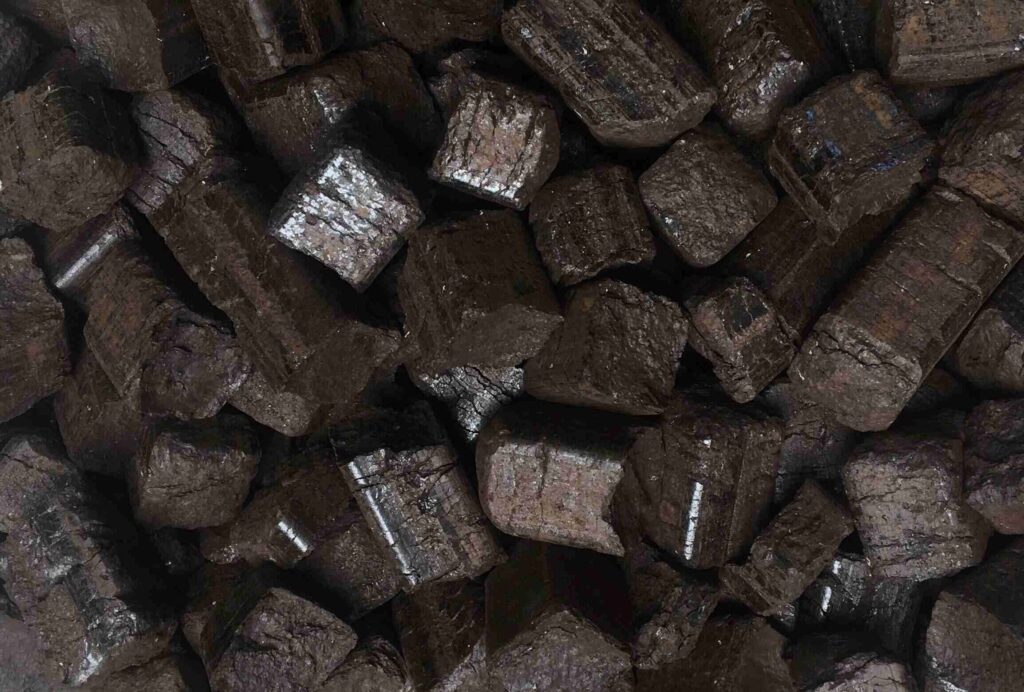 Torrefied briquettes or black pellets from forest waste